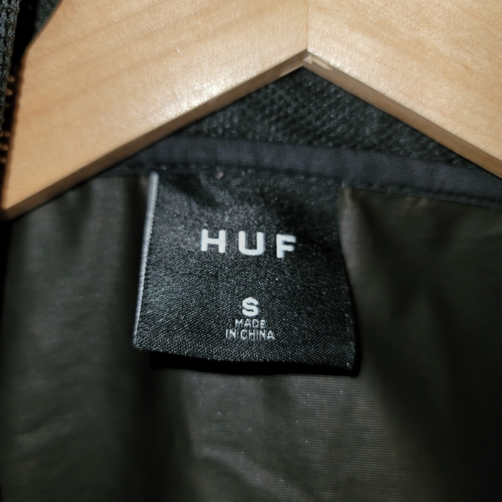Huf Black Hooded Anorak Jacket View 2